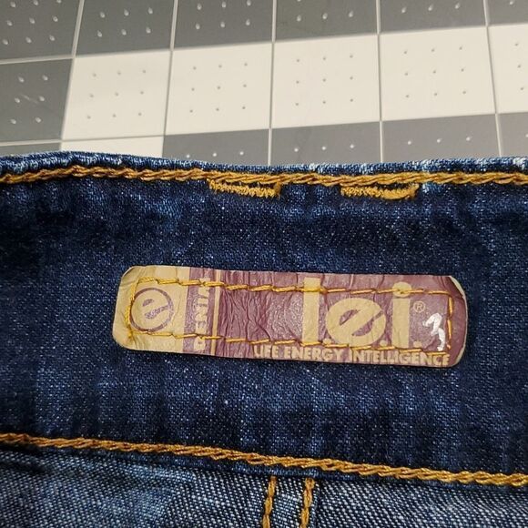 Trashed Glammed Up Grunge Lace Sequins Sugar Skull Denim Skirt, Sz 5 Custom UP - Picture 8 of 9